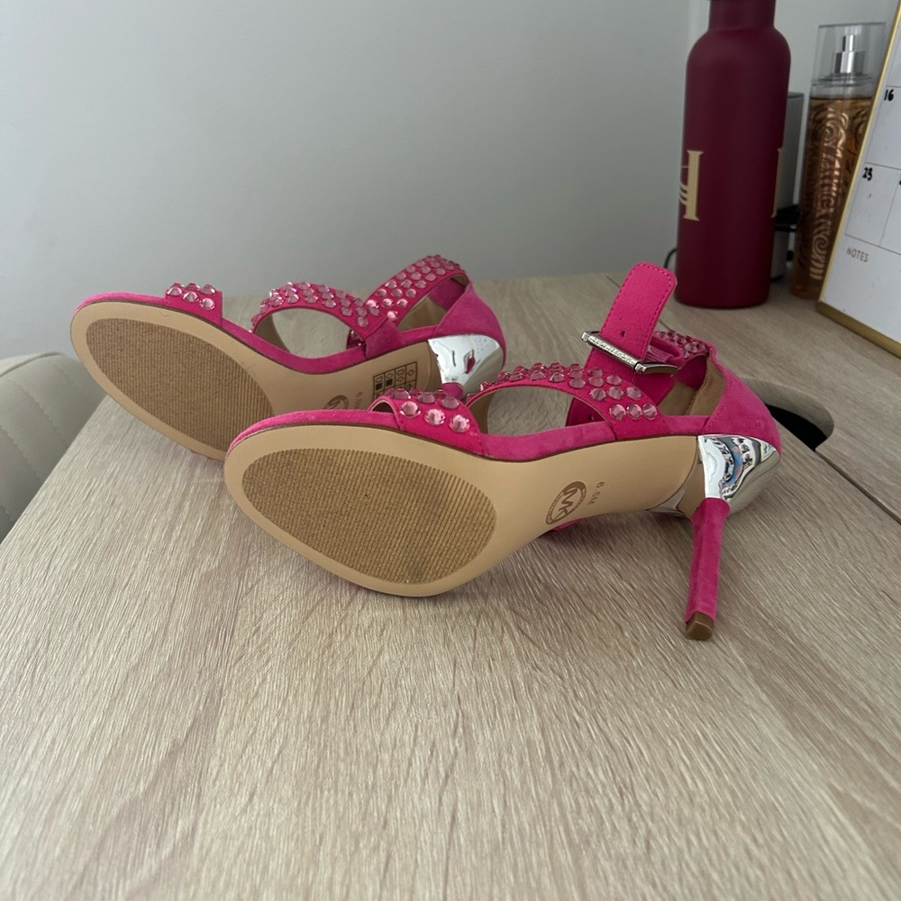Pink Studded Women's Heels